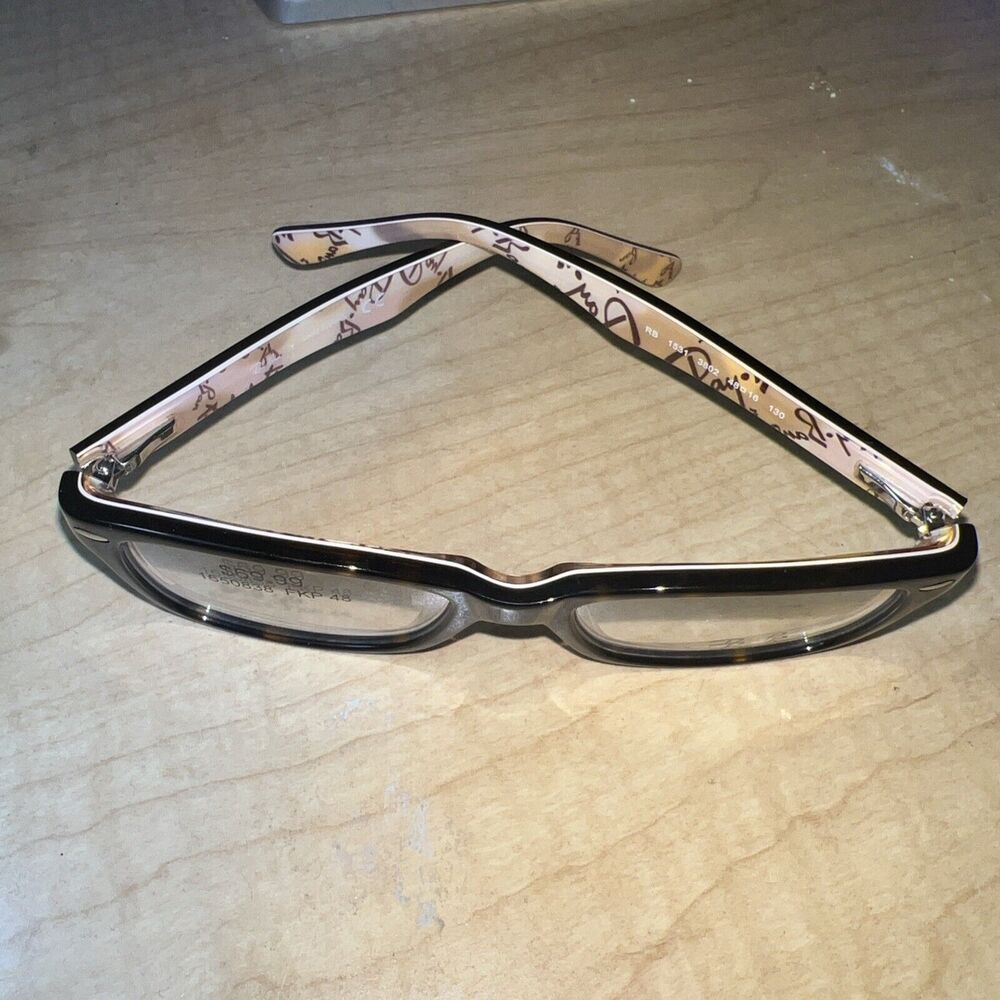 Ray-Ban 1531 3802 Brown Square Girls Kids Full Rim Glasses 48-16-130 Demo Lenses